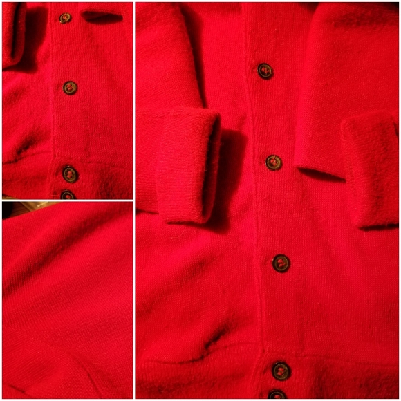 VTG GRUNGE red sweater KURT COBAIN STYLE - Picture 2 of 5